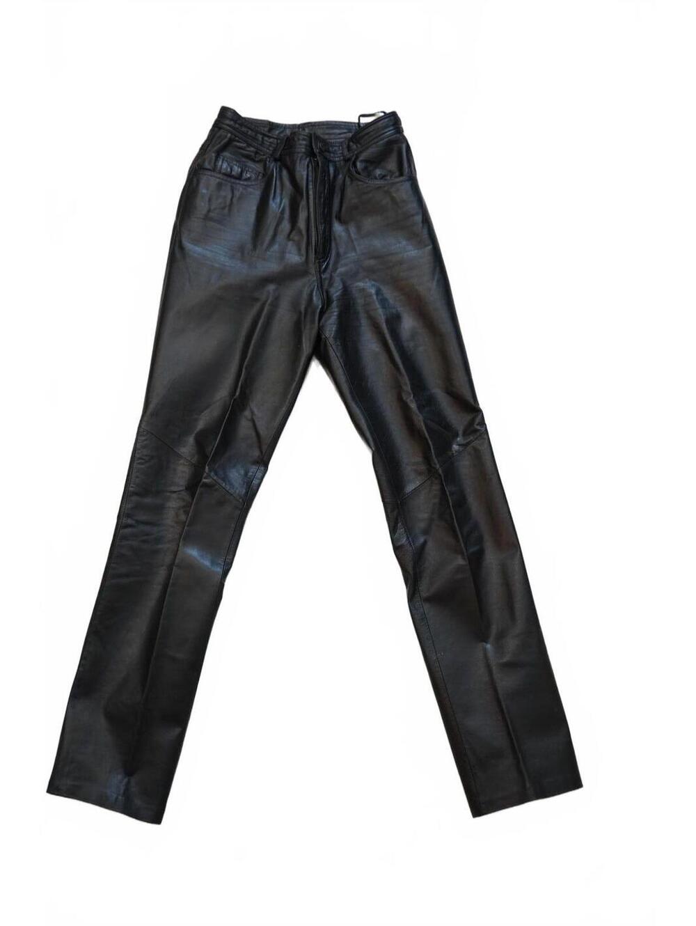 Danier Leather Vintage High Waisted Black Leather Pants